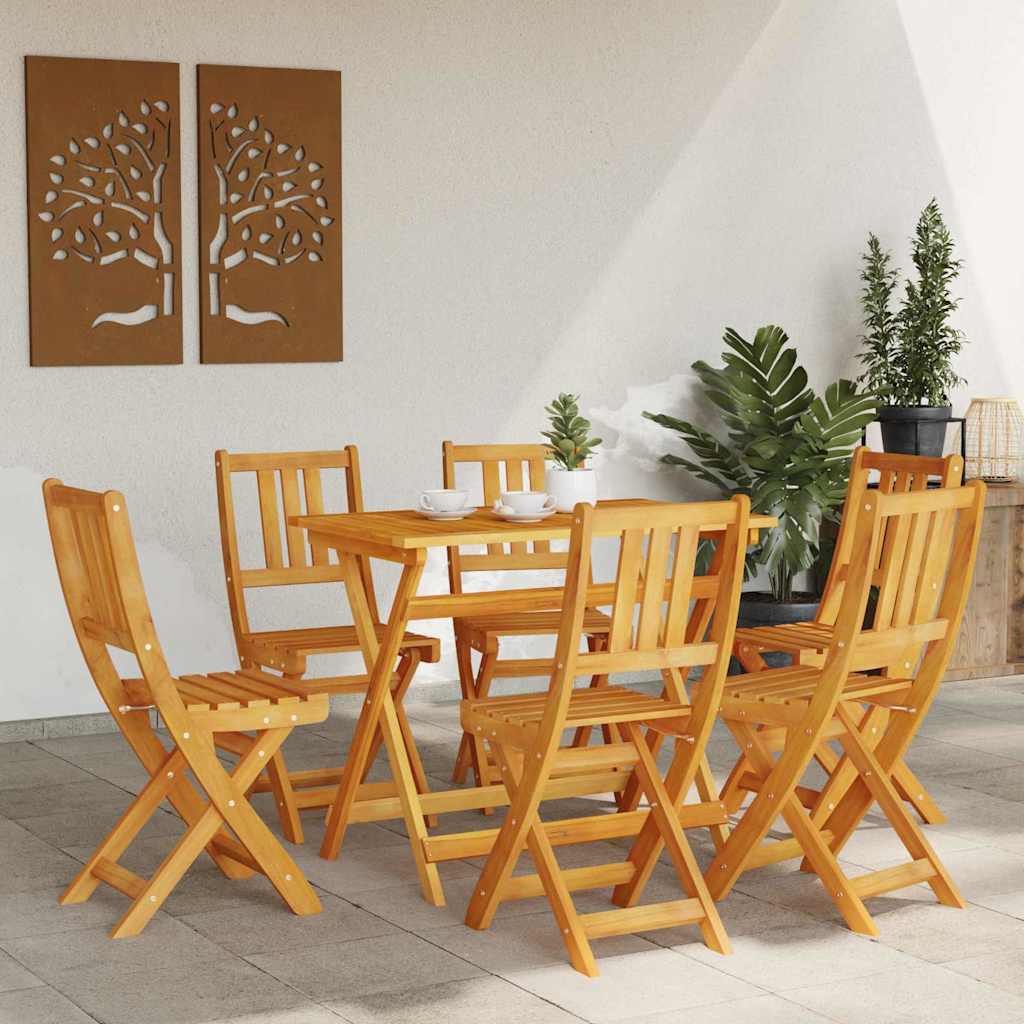 Gartenstuhl 6 pcs Braun 36 x 46 x 86cm Massivholz Akazie