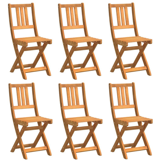 Gartenstuhl 6 pcs Braun 36 x 46 x 86cm Massivholz Akazie