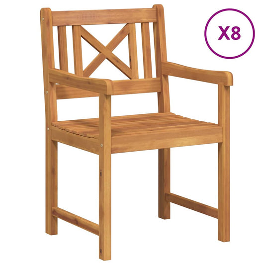 Gartenstuhl 8 pcs Braun 56 x 56 x 90cm Massivholz Akazie