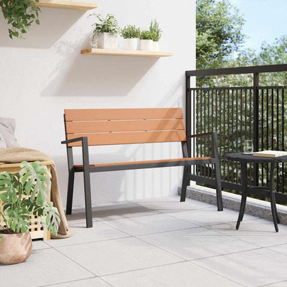 Gartenbank Braun 118 x 54 x 77cm Stahl