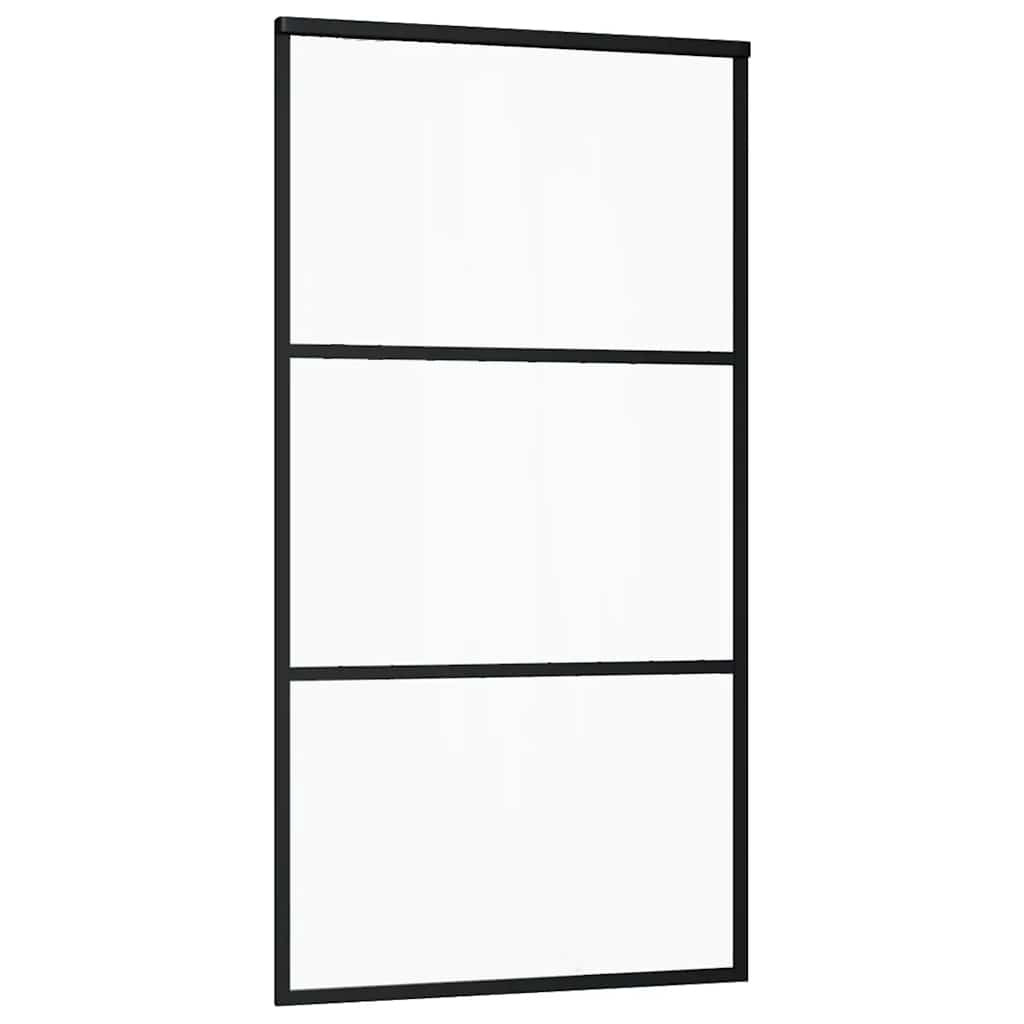 Schiebetür mit Beschlag 102x205 cm ESG-Glas & Aluminium