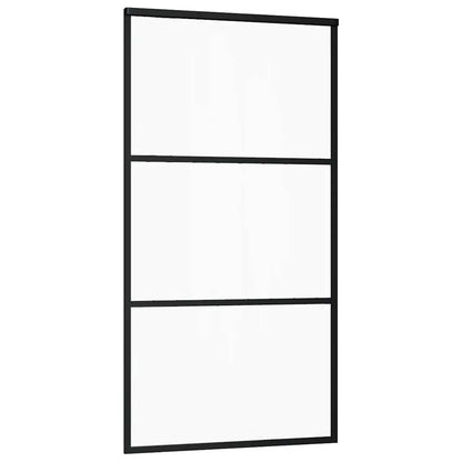 Schiebetür mit Beschlag 102x205 cm ESG-Glas & Aluminium