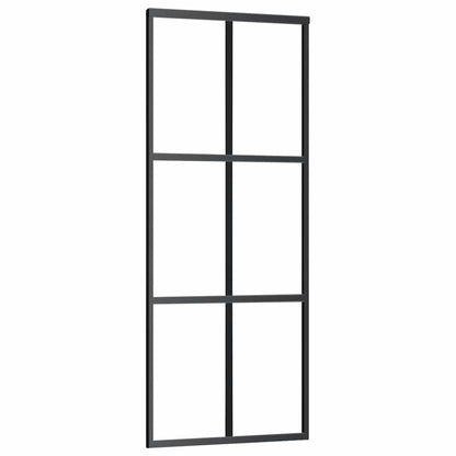 Schiebetür mit Beschlag 76x205 cm ESG-Glas & Aluminium