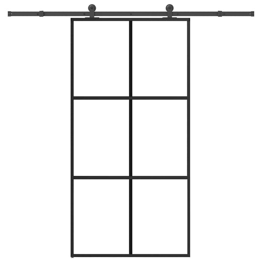 Schiebetür mit Beschlag 102x205 cm ESG-Glas & Aluminium