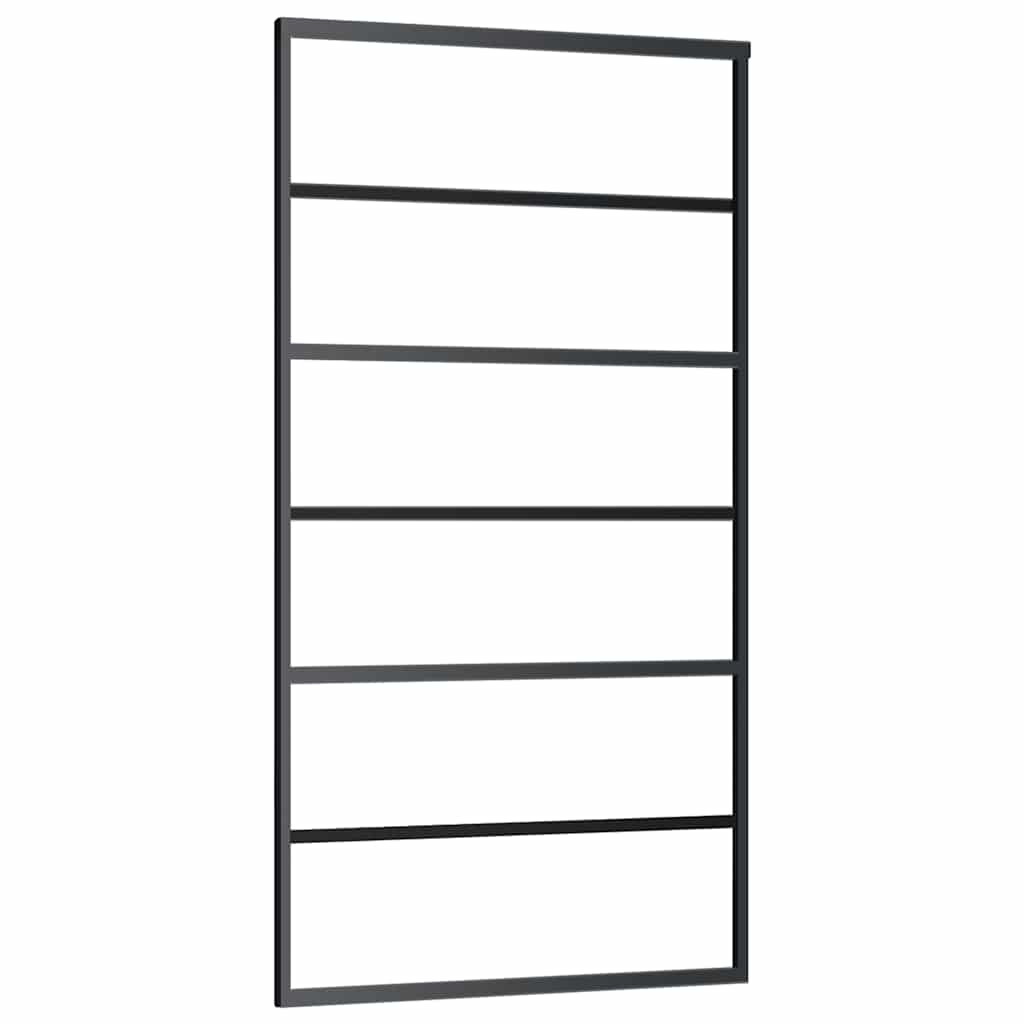 Schiebetür mit Beschlag 102x205 cm ESG-Glas & Aluminium