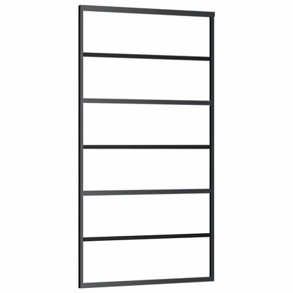 Schiebetür mit Beschlag 102x205 cm ESG-Glas & Aluminium