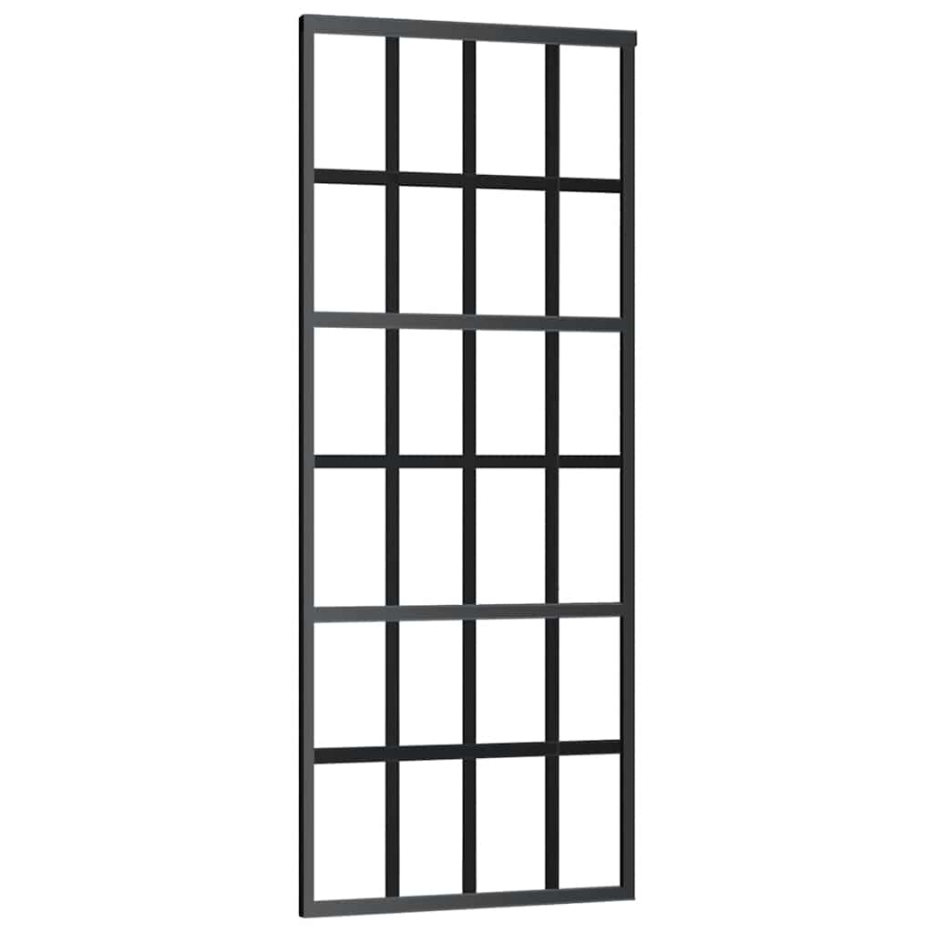 Schiebetür mit Beschlag 76x205 cm ESG-Glas & Aluminium