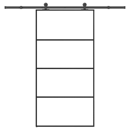 Schiebetür mit Beschlag 102,5x205 cm ESG-Glas & Aluminium