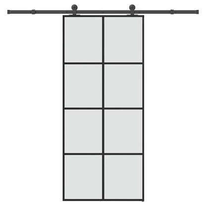 Schiebetür mit Beschlag 90x205 cm ESG-Glas & Aluminium