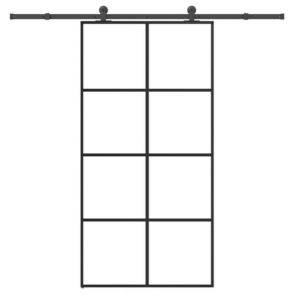 Schiebetür mit Beschlag 102,5x205 cm ESG-Glas & Aluminium