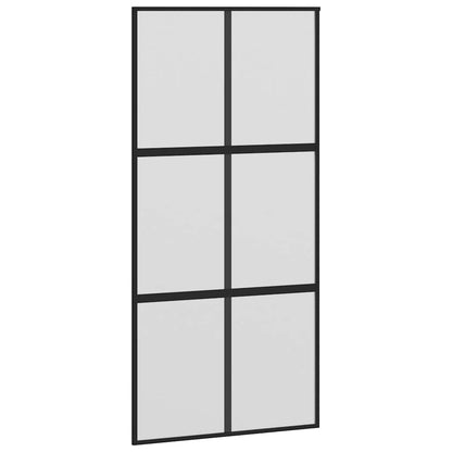 Schiebetür mit Beschlag 102,5x205 cm Hartglas & Aluminium