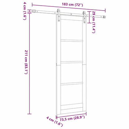 Innentür ORKDAL Braun 73,5 x 211 cm