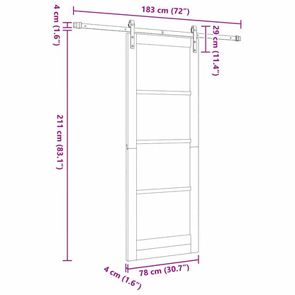 Innentür ORKDAL Braun 78 x 211 cm