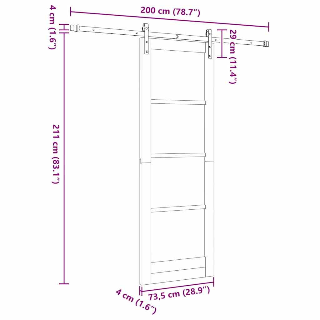 Innentür ORKDAL Weiß 73,5 x 211 cm