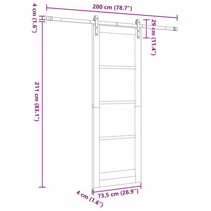 Innentür ORKDAL Weiß 73,5 x 211 cm