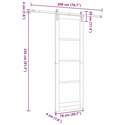 Innentür ORKDAL Braun 78 x 232 cm