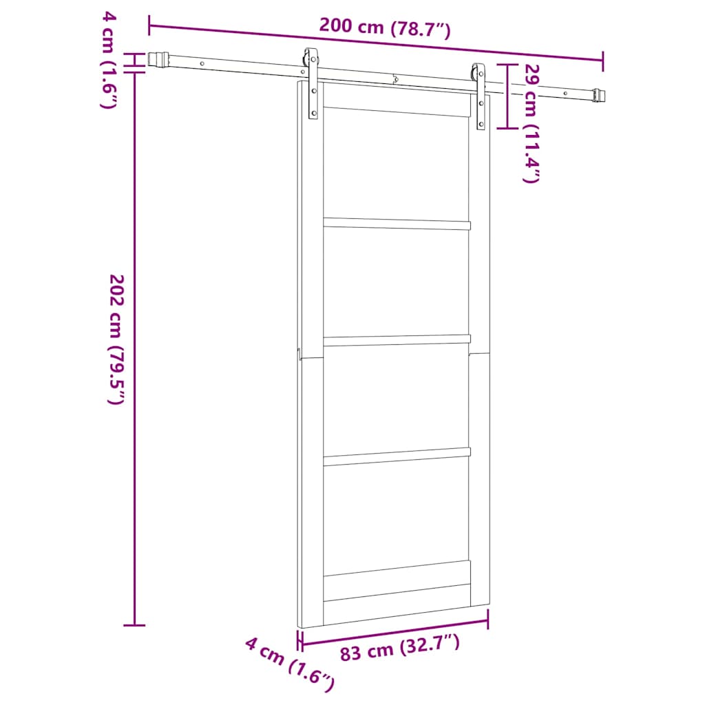 Innentür ORKDAL Braun 83 x 202 cm
