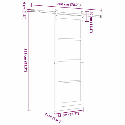 Innentür ORKDAL Braun 83 x 232 cm