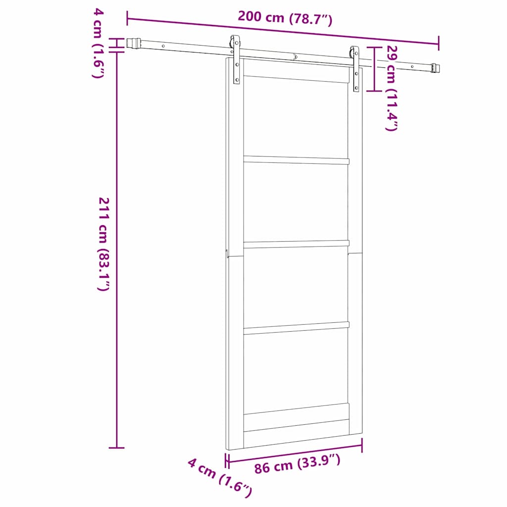 Innentür ORKDAL Braun 86 x 211 cm