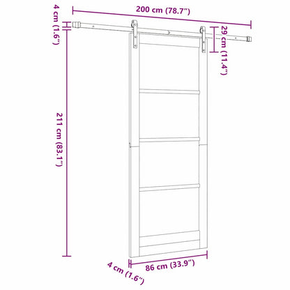 Innentür ORKDAL Braun 86 x 211 cm