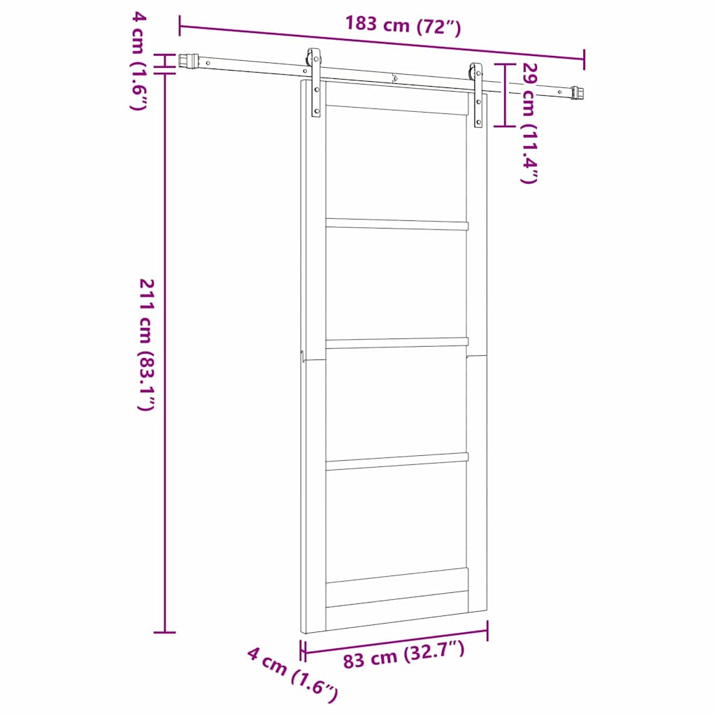 Innentür ORKDAL Braun 83 x 211 cm