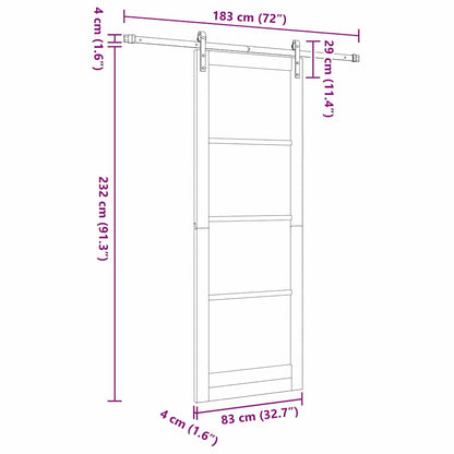 Innentür ORKDAL Braun 83 x 232 cm