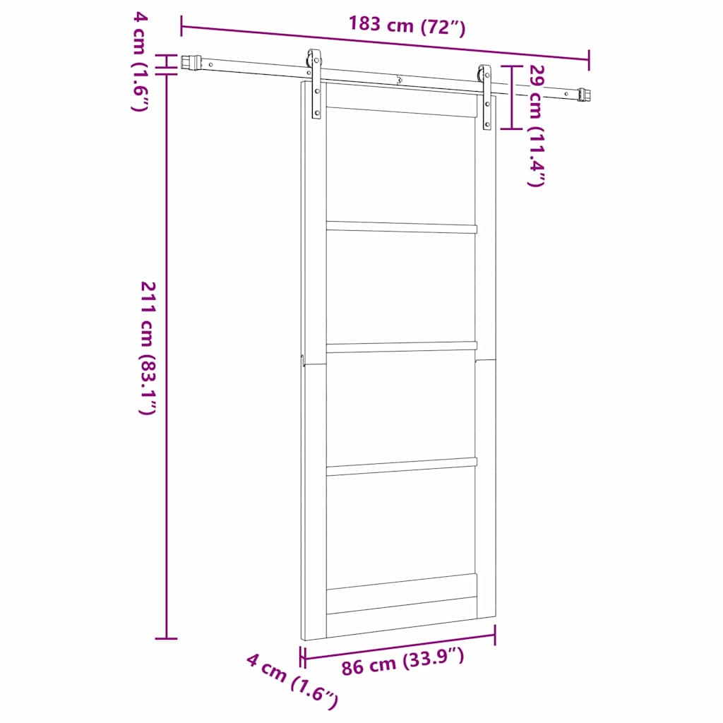 Innentür ORKDAL Braun 86 x 211 cm
