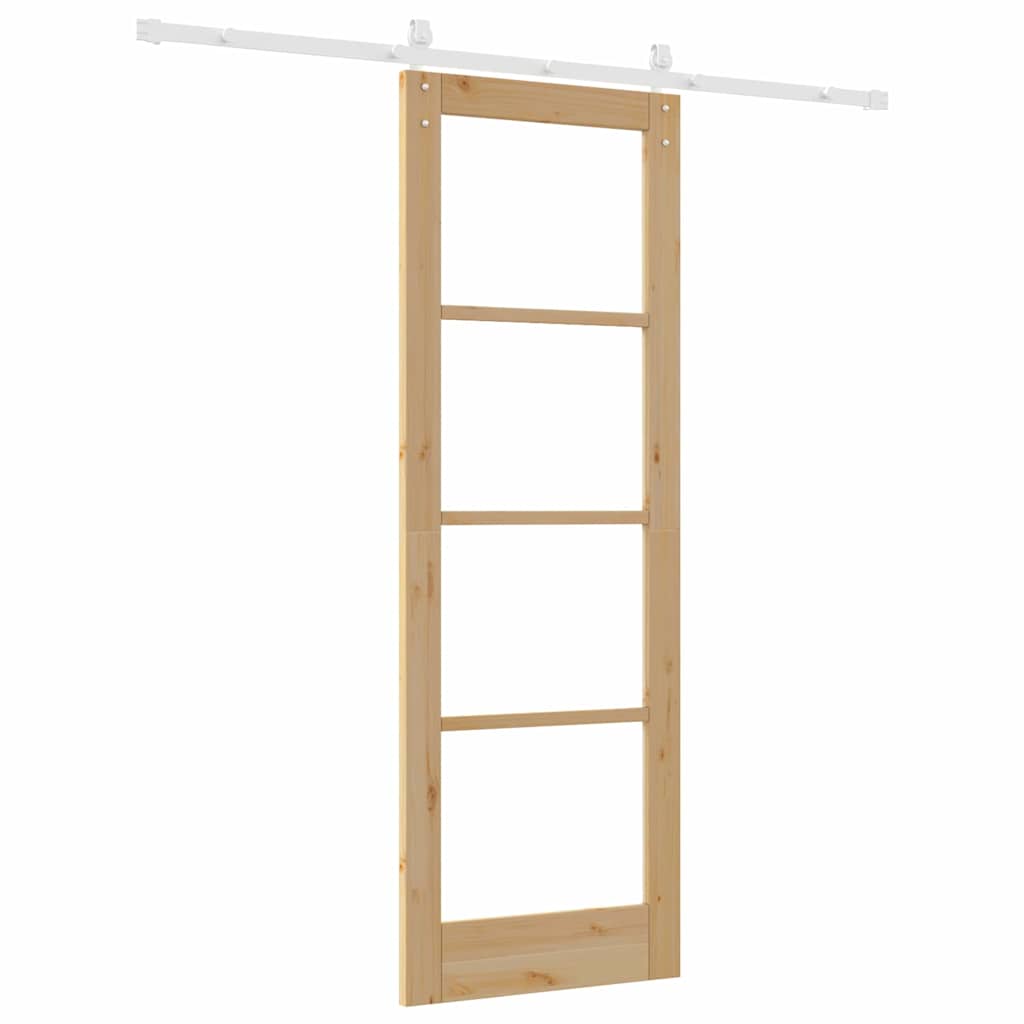 Schiebetür Braun 73,5 x 211 cm Massivholz Kiefer