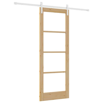 Schiebetür Braun 78 x 211 cm Massivholz Kiefer