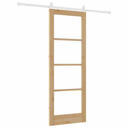 Schiebetür Braun 78 x 211 cm Massivholz Kiefer