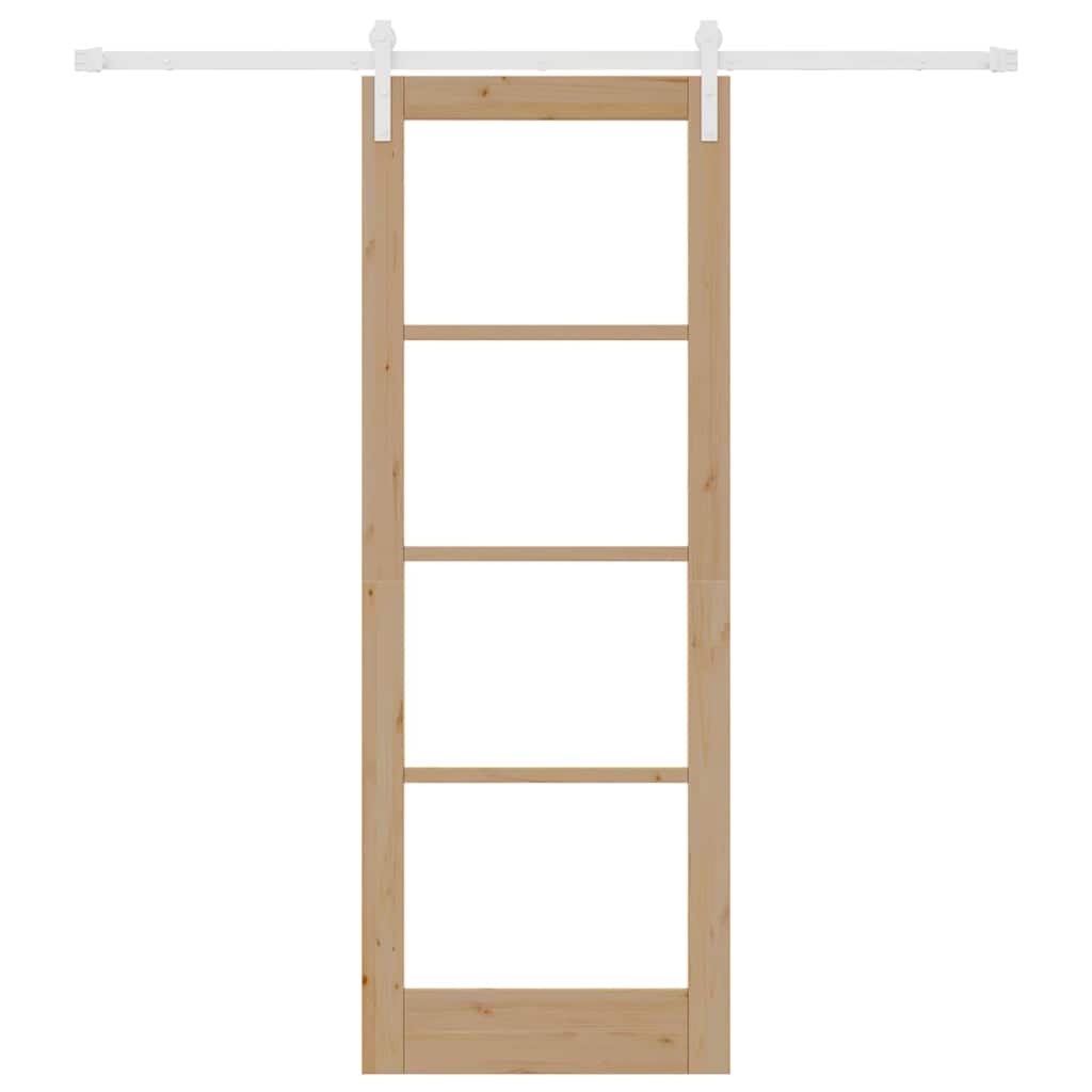 Schiebetür Braun 78 x 211 cm Massivholz Kiefer