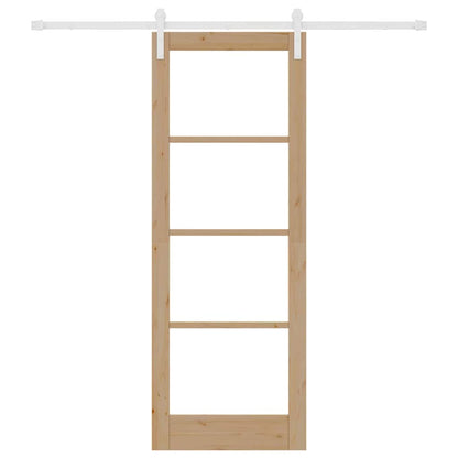 Schiebetür Braun 78 x 211 cm Massivholz Kiefer