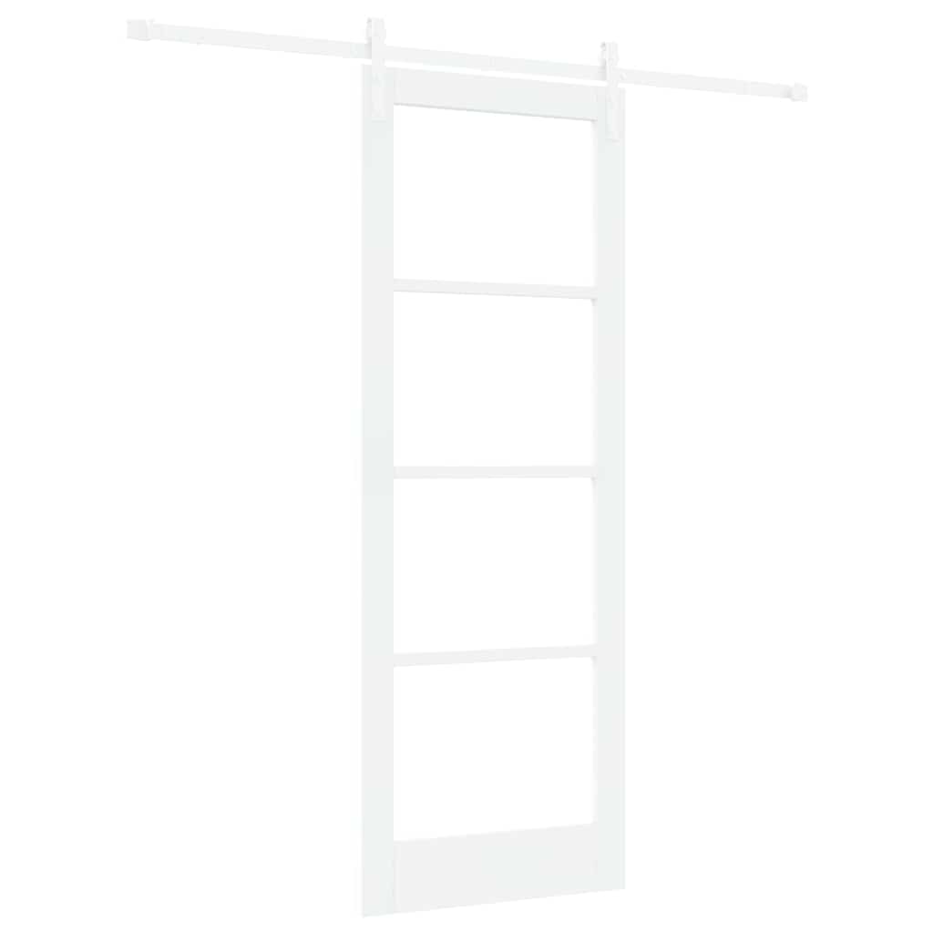 Schiebetür Weiß 78 x 211 cm Massivholz Kiefer