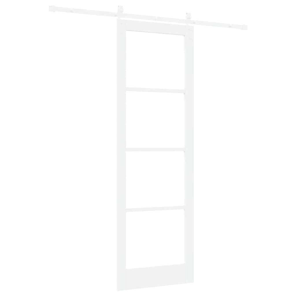 Schiebetür Weiß 78 x 232 cm Massivholz Kiefer
