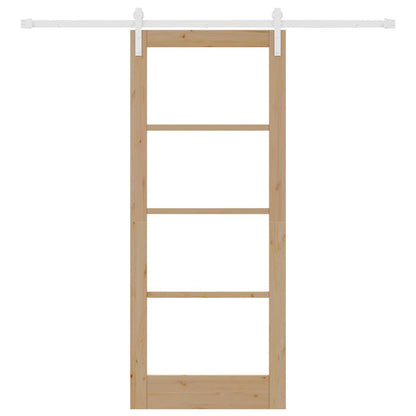 Schiebetür Braun 83 x 202 cm Massivholz Kiefer