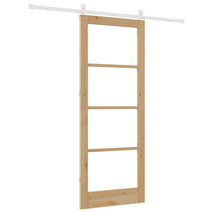 Schiebetür Braun 83 x 211 cm Massivholz Kiefer
