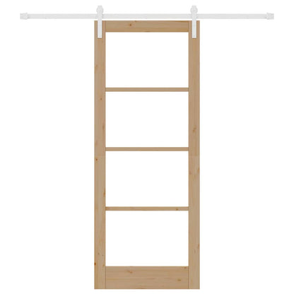 Schiebetür Braun 83 x 211 cm Massivholz Kiefer