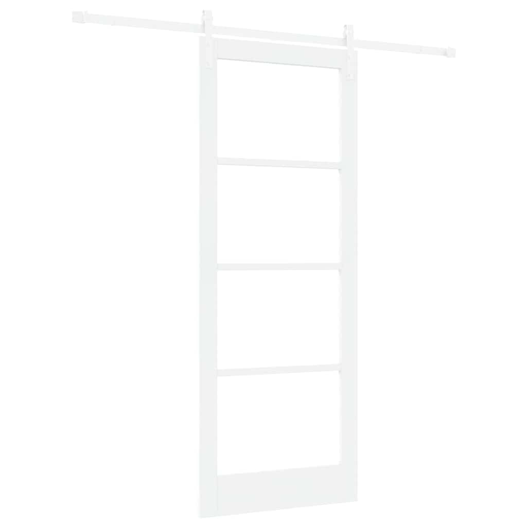 Schiebetür Weiß 83 x 211 cm Massivholz Kiefer