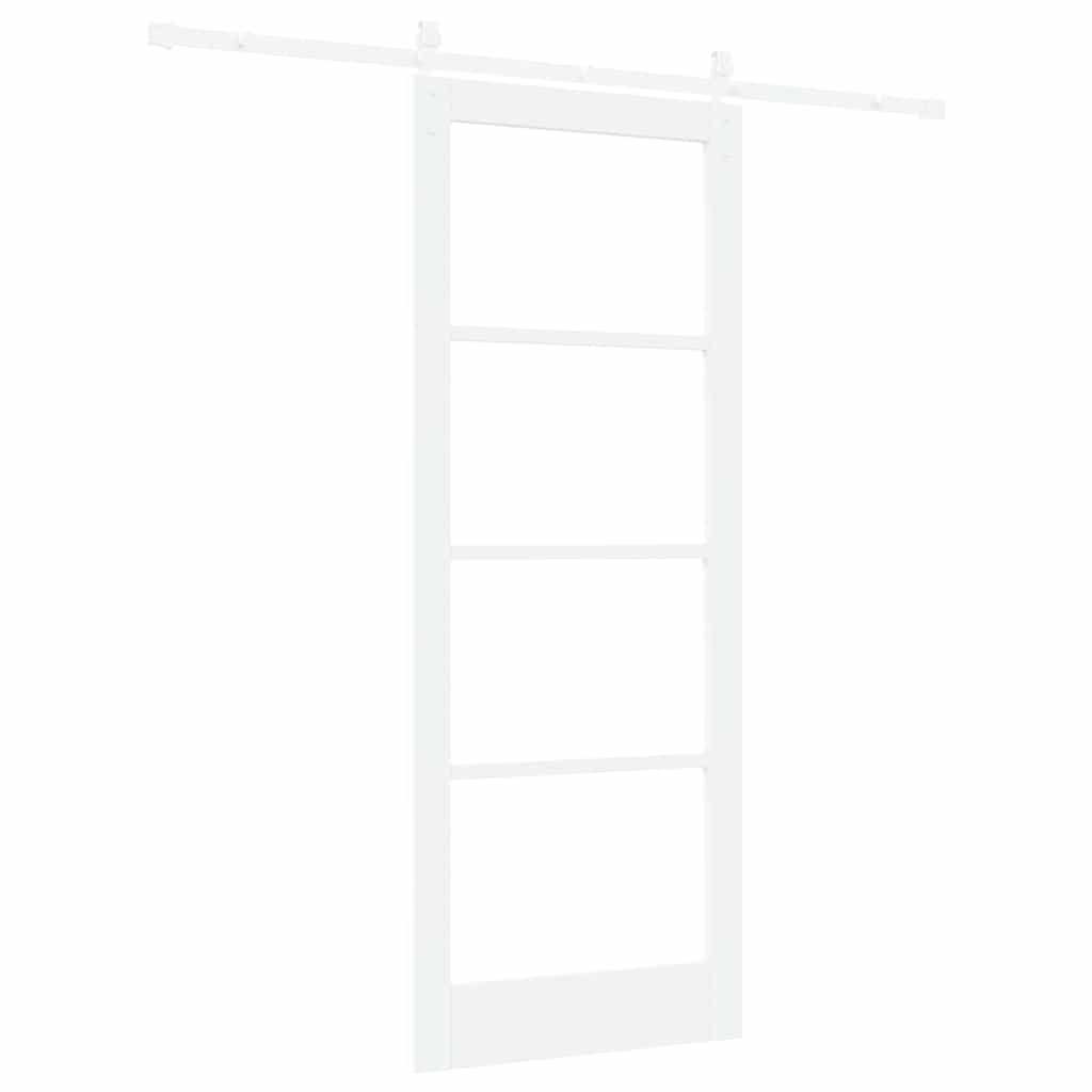 Schiebetür Weiß 83 x 211 cm Massivholz Kiefer