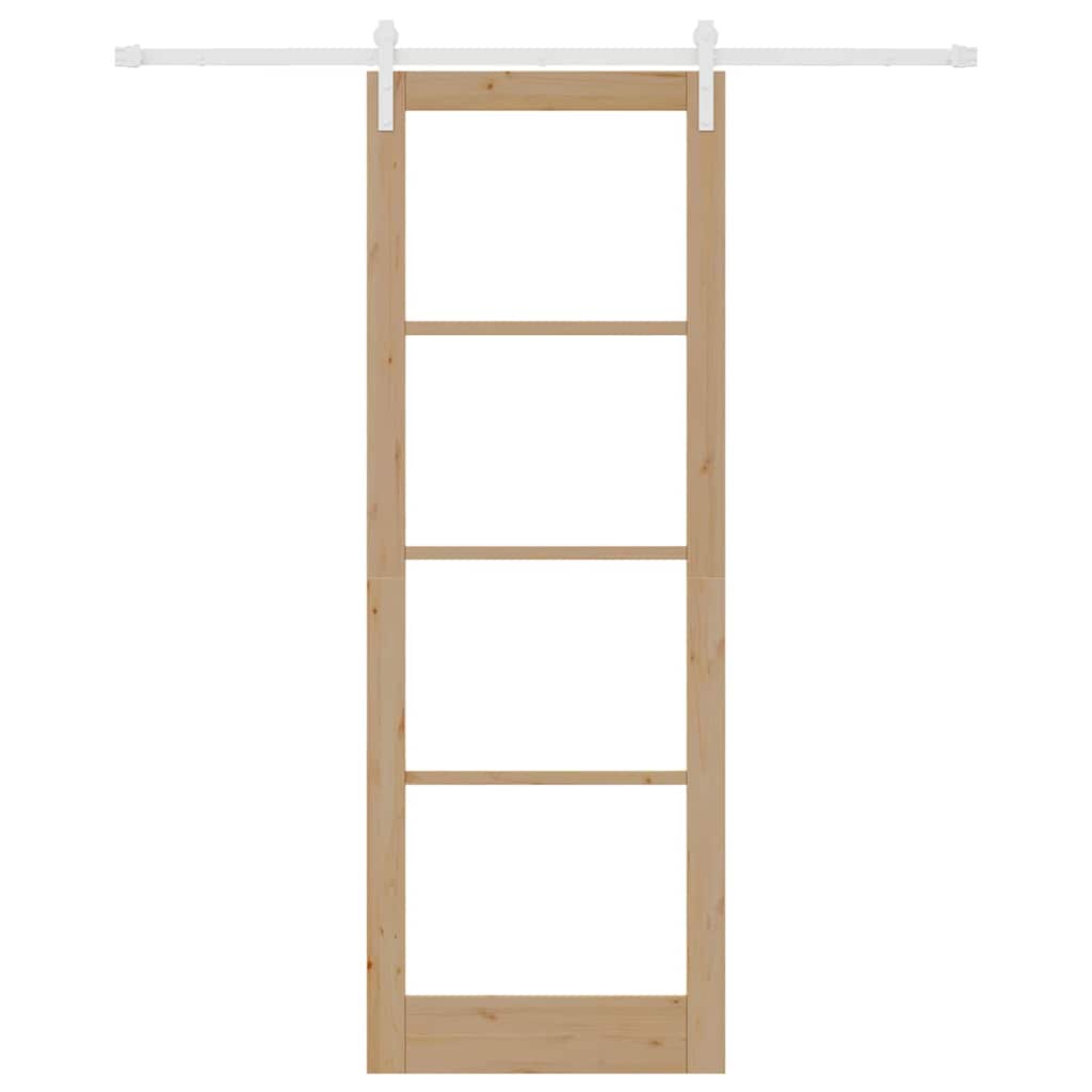 Schiebetür Braun 83 x 232 cm Massivholz Kiefer