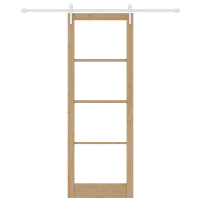 Schiebetür Braun 83 x 232 cm Massivholz Kiefer