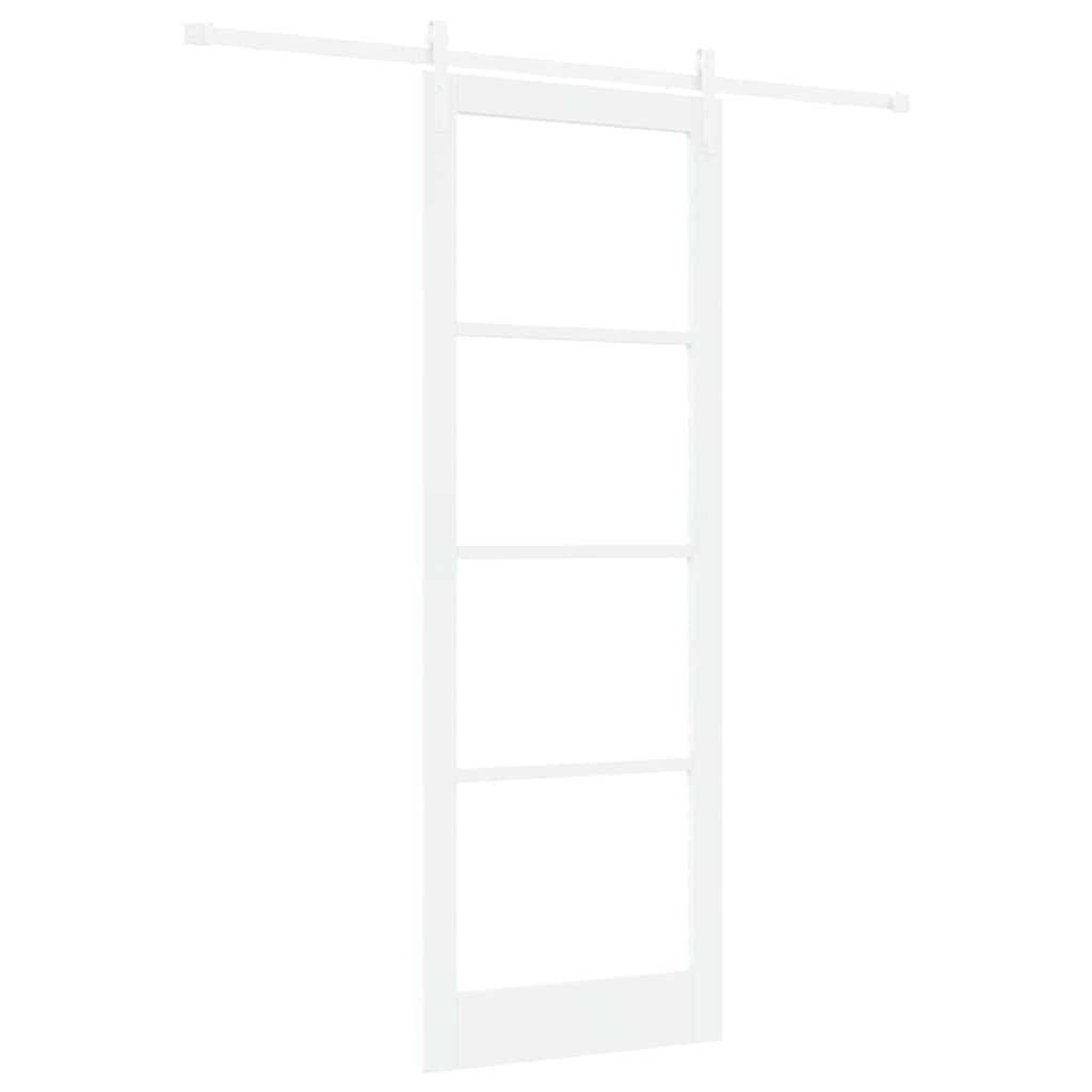 Schiebetür Weiß 83 x 232 cm Massivholz Kiefer