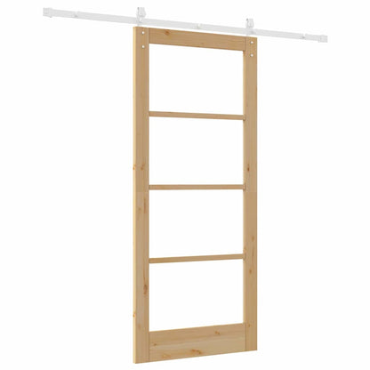 Schiebetür Braun 86 x 198.5 cm Massivholz Kiefer