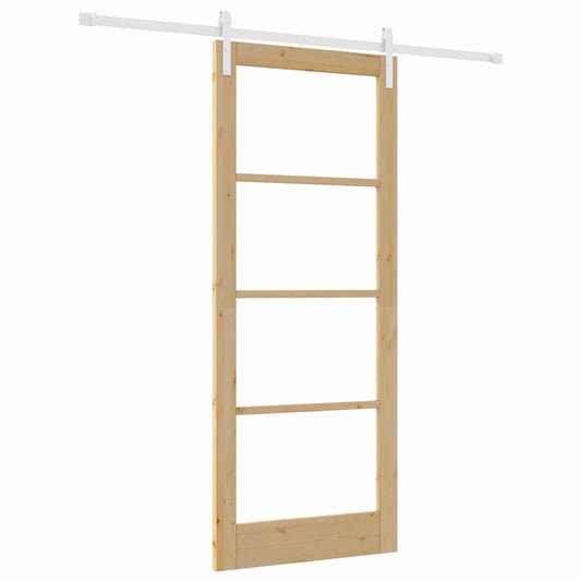 Schiebetür Braun 86 x 211 cm Massivholz Kiefer