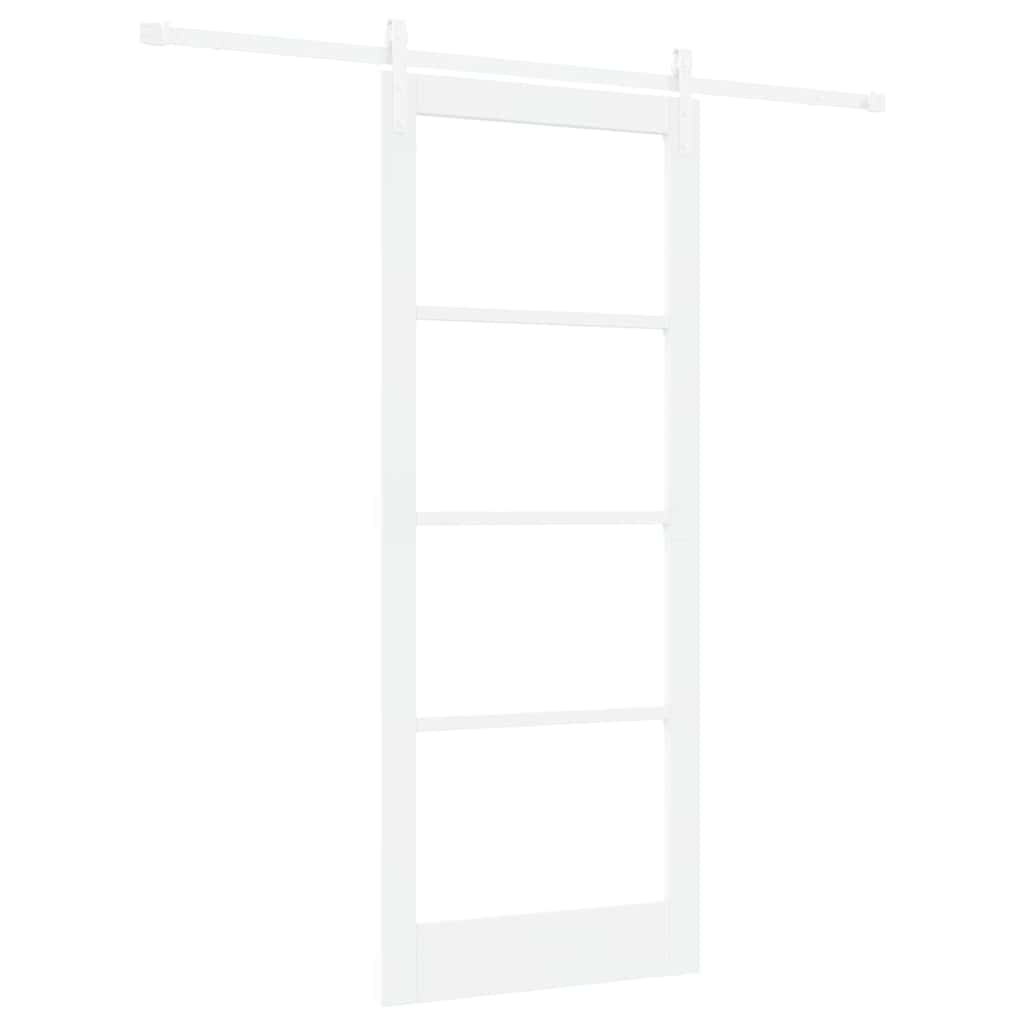 Schiebetür Weiß 86 x 211 cm Massivholz Kiefer