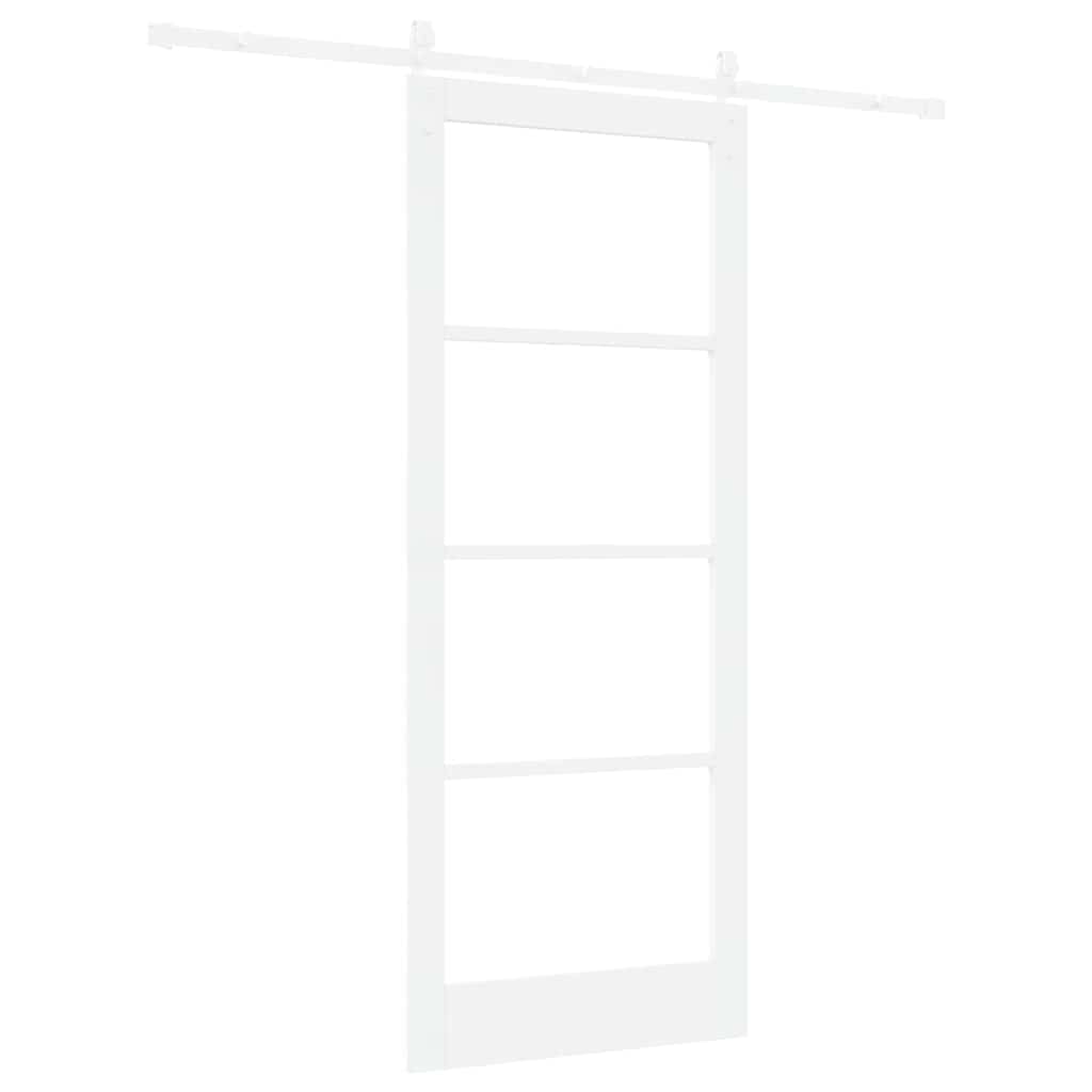 Schiebetür Weiß 86 x 211 cm Massivholz Kiefer