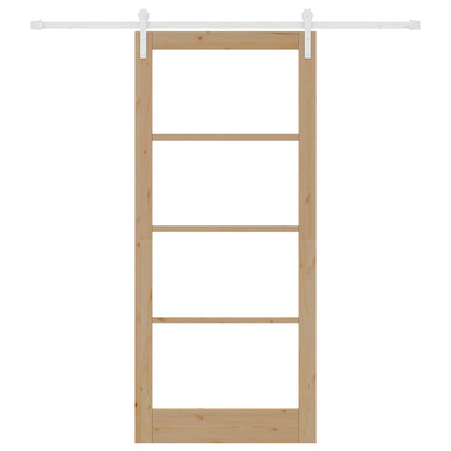 Schiebetür Braun 93 x 211 cm Massivholz Kiefer