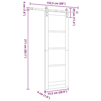 Schiebetür Sonstiges ORKDAL Weiß 73,5 x 211 cm