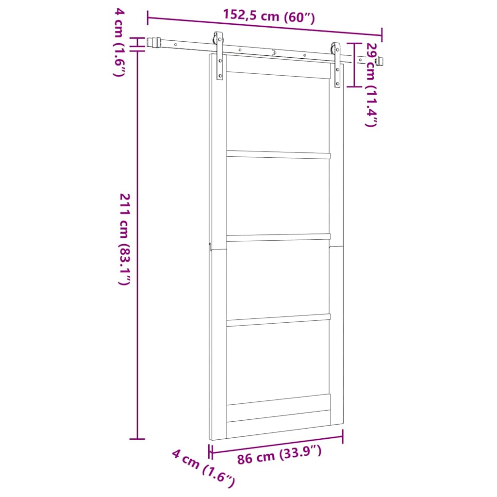 Schiebetür Sonstiges ORKDAL Braun 86 x 211 cm