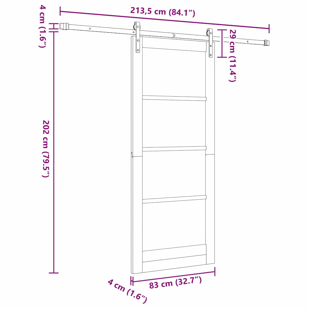 Schiebetür Sonstiges ORKDAL Braun 83 x 202 cm